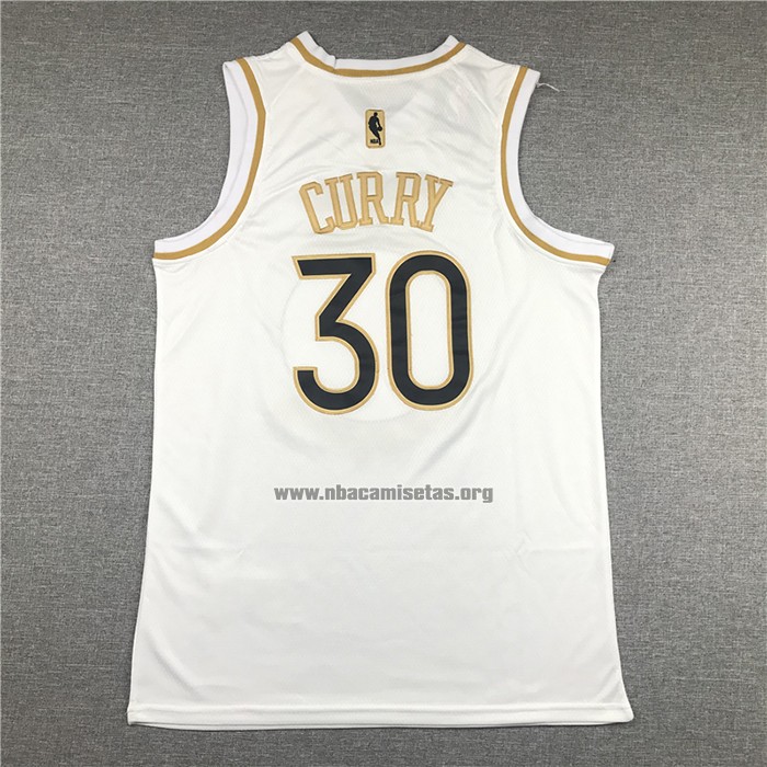 Camiseta Golden Edition Golden State Warriors Stephen Curry NO 30 Blanco